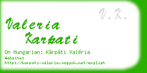 valeria karpati business card